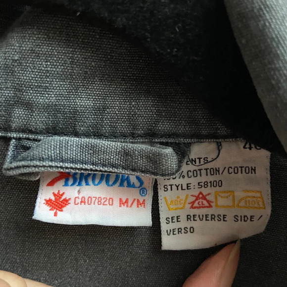 Vintage Brooks cargo zipper oversize jacket Sz M - Picture 7 of 10